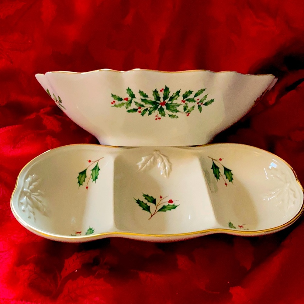 2 Lenox Holiday Pieces